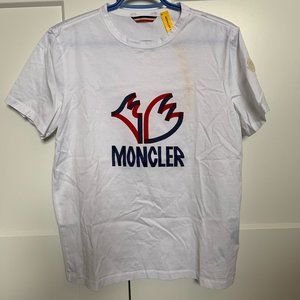 Moncler White Logo Tee